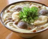 鶏もも肉と椎茸となめこのうどん作り方4写真