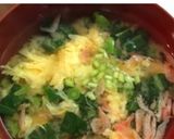菜の花と小えびのかき玉味噌汁作り方7写真