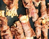 10分で完成！牛コマえのきロール焼作り方3写真