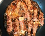 10分で完成！牛コマえのきロール焼作り方4写真