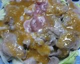 レンジで!豚こまキャベツの蒸し味噌ダレ!作り方5写真