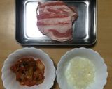 超簡単☆甘辛が旨い！こってり豚キムチ丼作り方5写真