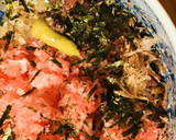 マグロのたたき丼●かつお節＆わさび醤油作り方4写真