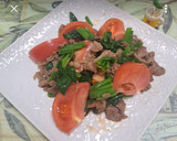 ☆簡単ほうれん草と炒め牛肉のサラダ♬美味作り方7写真