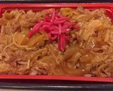 3月26日 きのこ野菜入り牛丼 詰め方作り方2写真