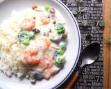 mエビときのこのチーズクリーム煮作り方6写真