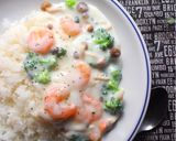 mエビときのこのチーズクリーム煮作り方7写真
