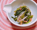 白だしで作るほうれん草と梅の和え物作り方5写真