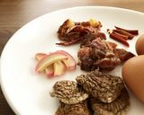 干し椎茸などで茶碗蒸し作り｜食品乾燥機作り方1写真