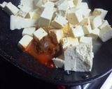 超簡単♬　麻婆豆腐風味の卵とじ作り方2写真