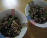 ☆お手軽料理☆　牛肉と小松菜の煮物作り方5写真