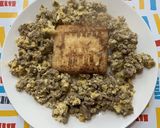 卵挽肉炒めと厚揚げ作り方6写真