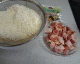 鶏肉とお豆のおこわ作り方1写真