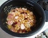 鶏肉とお豆のおこわ作り方2写真