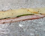豚肉と胡瓜の重ね蒸し作り方3写真
