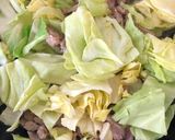 春キャベツと豚肉の和風胡麻パスタ作り方2写真