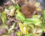 春キャベツと豚肉の和風胡麻パスタ作り方3写真