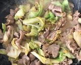 春キャベツと豚肉の和風胡麻パスタ作り方4写真