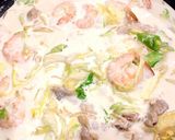 海老のクリームパスタ作り方6写真