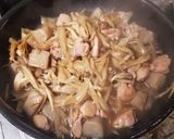 鶏もも肉とこんにゃくのごぼう煮作り方20写真