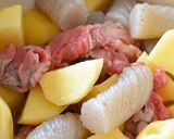 “よくねたいも” でパプリカ入り肉じゃが作り方2写真