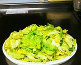 お薦め。春キャベツと塩昆布の和風サラダ作り方1写真