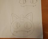ポケモン　ニャース　キャラ弁作り方1写真