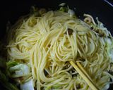 キャベツとエビのアンチョビパスタ作り方2写真