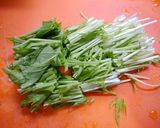 ダイエット！やせるお味噌汁☆水菜しらす作り方1写真