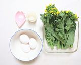春！菜の花とふんわり卵の炒め物作り方1写真