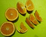 クラブのフルーツ盛りのオレンジ飾り切り♪作り方1写真