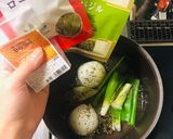 葉玉ねぎのハーブ煮込フラックスオイル作り方2写真