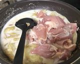 鶏モモ肉とキャベツのクリーム煮作り方3写真