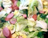 キャベツとウインナーのニンニクバター炒め作り方5写真