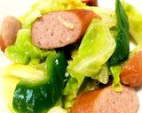 キャベツとウインナーのニンニクバター炒め作り方6写真