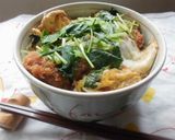 たっぷり三つ葉のかつ丼(^^♪作り方6写真