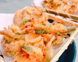 サクッ！つくしと釜揚げ桜えびのかき揚げ丼作り方1写真