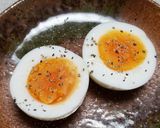 おつまみに♪茹で卵❣️塩・黒胡椒で食べる作り方1写真