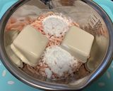 離乳食中期〜鶏ひき肉と豆腐の焼きナゲット作り方1写真