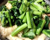 のらぼう菜と鮭の味噌グラタン風作り方4写真