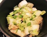 炒め白菜の赤だし味噌汁作り方4写真