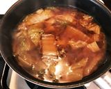 炒め白菜の赤だし味噌汁作り方6写真