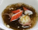 朝食の一品♪もずく・カニかま・茗荷酢の物作り方2写真