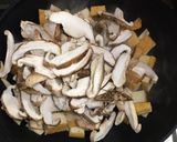 厚揚げとスナップエンドウと椎茸の塩炒め作り方4写真