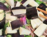 ナスとピーマン挽肉ゴマ味噌炒め作り方3写真
