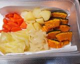朝御飯にピッタリ☆彩り蒸し野菜☆作り方5写真