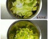 キャベツと若布のすりおろし林檎入り酢の物作り方1写真