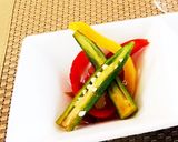 作り置き！オクラとパプリカのポン酢マリネ作り方4写真