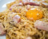 チキンラーメン本格カルボナーラ作り方1写真