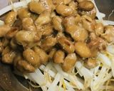 毎日の納豆●納豆ともやし炒めの前菜作り方3写真